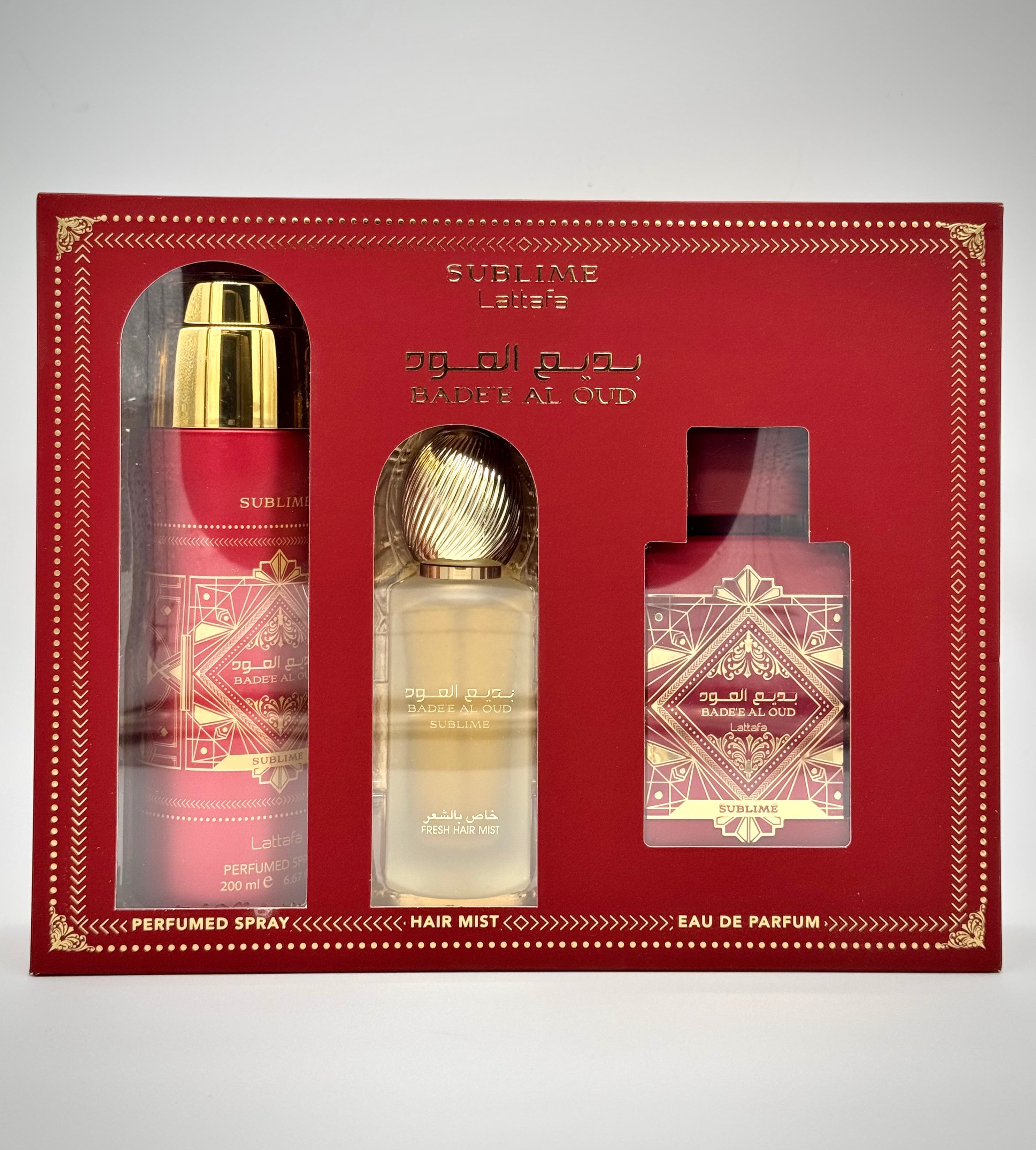Set Bade'e Al Oud Sublime 100ml + Deo 200ml + Hair Mist